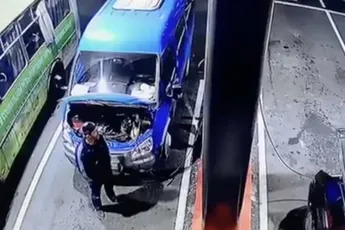 Buschauffeur heeft de schrik van zijn leven na ontploffen gastank