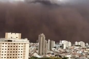 Sao Paulo had een beetje last van een gigantische stofwolk