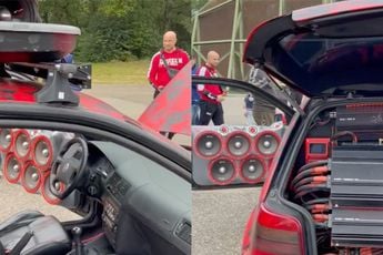 De auto met genoeg bass om Thunderdome II af te spelen