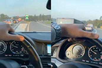 Levensgevaarlijk: Automobilist pakt in file vluchtstrook om eerder thuis te zijn