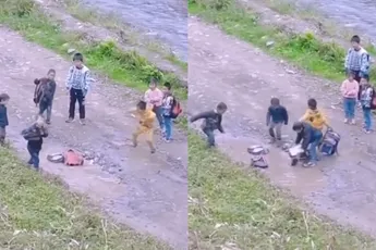 Papa en mama zullen niet zo blij zijn met in modder spelende kinderen