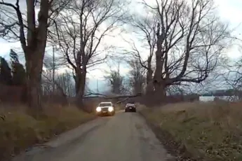 Gigantisch tak op sunroof van Tesla Model S verpest ritje behoorlijk