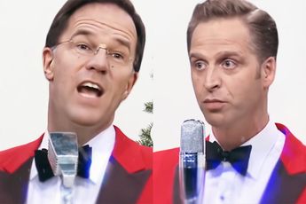 Mark Rutte, Hugo de Jonge, Jaap van Dissel en Diederik Gommers zingen White Christmas