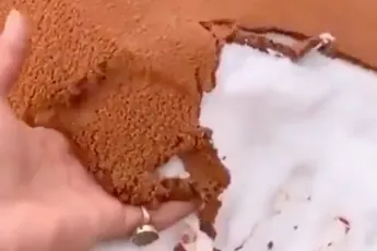 Zand en sneeuw in Saudi-Arabië