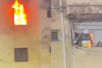 Dappere poging tot flinke brand blussen heeft niet het gewenste effect