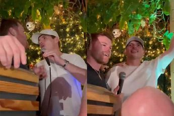 Max Verstappen en bokser Canelo Álvarez vieren een feestje in Miami