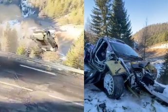 Heftige crash van Adrien Fourmaux in Rally Monte Carlo