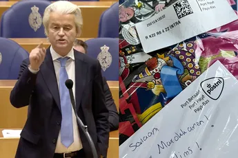 Iemand doet briefje bij post Geert Wilders: 'Meer Marokkanen! Meer moslims!'