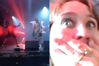 The Chats fan maakte niet zo'n succesvolle stagedive