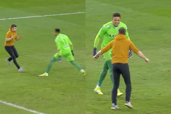 Supporter van Vitesse heel erg bang voor Sparta keeper Maduka Okoye