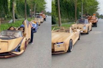 Klasje houtbewerking maakt supercars van hout