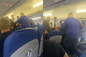 Vechtpartij breekt uit in KLM vliegtuig, 6 Britten gearresteerd op Schiphol
