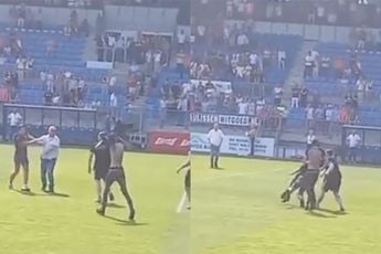 Vlam slaat in de pan in Tilburg na Willem II - FC Utrecht, man krijgt klap op het veld