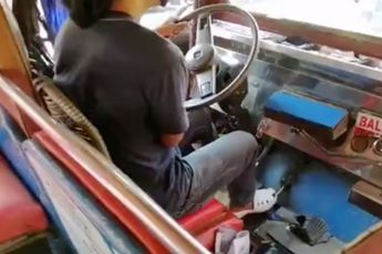 Te klein pookje geen probleem voor Filipijnse buschauffeur