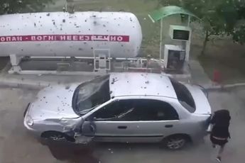 Raket slaat in bij benzinestation in de omgeving van het Oekraïense Nikolaev