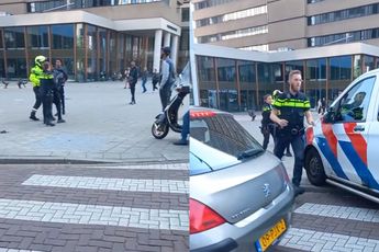 Agent in Rotterdam vergeet politiebusje op handrem te zetten
