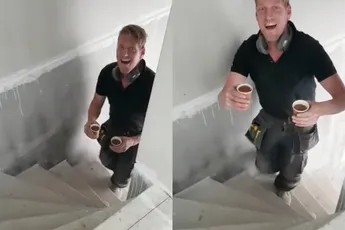 Collega kan heel erg goed een koffie-alarm nadoen