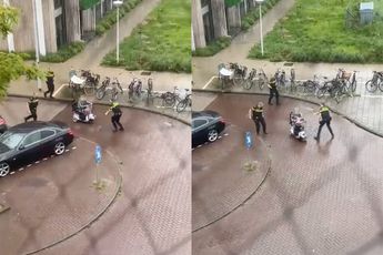 Politie Amsterdam tasert man in scootmobiel die met mes zwaait