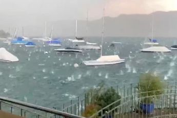 Extreme hagel pleegt aanslag op meer in Zwitserland