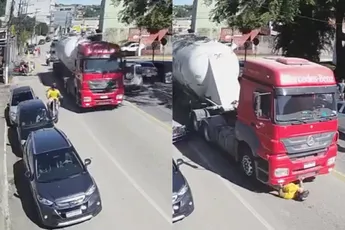 Als je onder betonwagen terecht komen kunt navertellen is er toch iets goed gegaan