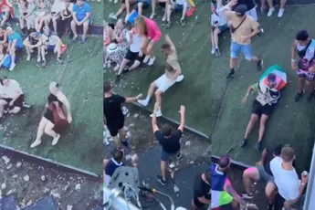 Publiek Tomorrowland vermaakt zich prima met glad stukje op festivalterrein