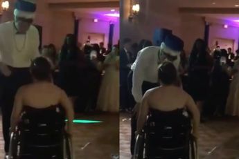 DJ kon geen slechter nummer kiezen tijdens prom night van dame in rolstoel