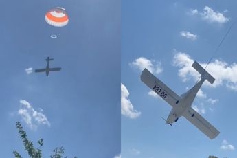 Sportvliegtuigje komt uit de lucht vallen in het Belgische Brugge