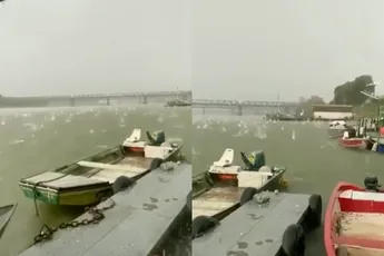 Moeder natuur schiet met extreme hagel in Italië