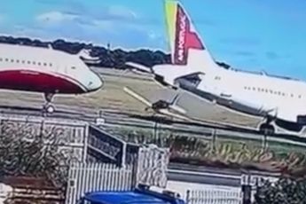 Sportvliegtuig ramt Airbus 321 na doorschieten tijdens landing