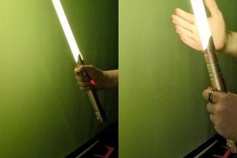 De lightsaber om niet 'The Force', maar de bruine kracht te laten vliegen