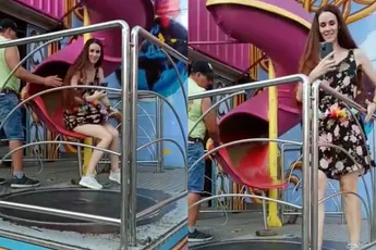 Misschien moet je geen jurkje aantrekken als je in een funhouse gaat