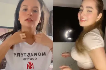 Shirt over je hoofd, zonnebril op je kop en zwaaien met je voorgevel