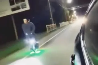 Dus auto inhalen met je monowheel is dus levensgevaarlijk