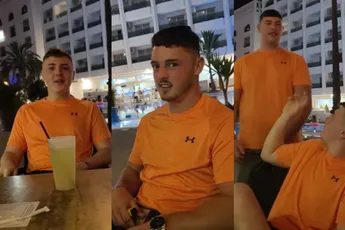 Lads gaan met boter en suiker in de allemaal hetzelfde shirtje prank