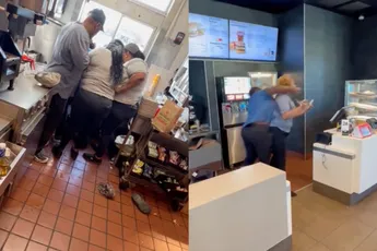 Twee Maccie medewerksters vonden elkaar even helemaal niet lief