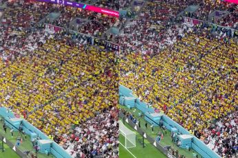 Fans van Equador zingen 'Wij willen bier' tijdens WK-openingswedstrijd tegen Qatar