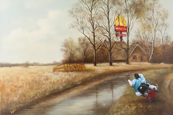 Wesley maakt afgedankte schilderijen weer cool met 80's en 90's popculture