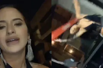 Chick wil niet lachen om slagboom koppende vriendin, maar ja…