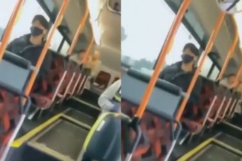 Australisch gesprek tussen passagier en koppel die bus gebruikt als hotelkamer