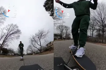 Experiment met radiografisch bestuurbare auto en skateboard kan als onsuccesvol in de boeken