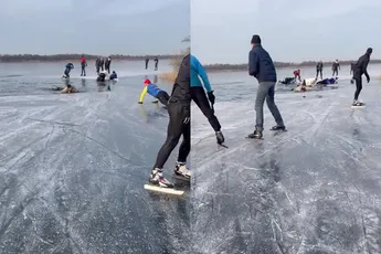 Giethoorn in de winter is ook opletten geblazen