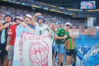 Was daar ineens een topless dame op de tribune te zien tijdens WK Finale Argentinië tegen Frankrijk