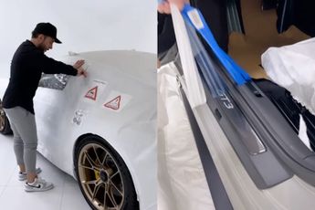 Porsche 911 RS3 uit de verpakking halen heeft iets lekkers