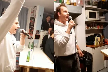 Rapper Sjors blaast dak van studentenhuis met optreden