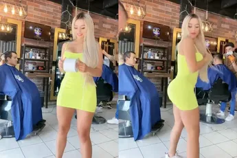 Verzameling dames die losgaan op 'Papi mira lo que tengo pa ti' soundbite