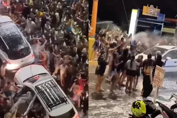 Carnaval in Salinas in Ecuador loopt helemaal uit de hand