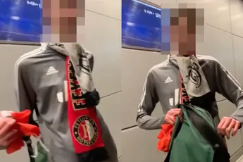 Feyenoord-fan moet van Ajacied zijn kleding uit doen op Amsterdam Centraal Station