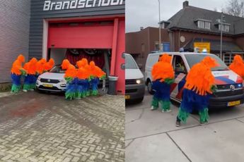 Mobiele wasstraat tijdens carnaval in Breda