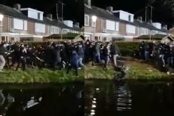 FC Volendam tegen FC Emmen ging na de wedstrijd nog even door