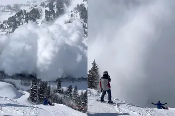 Gigantische lawine in Utah is vooral spectaculair